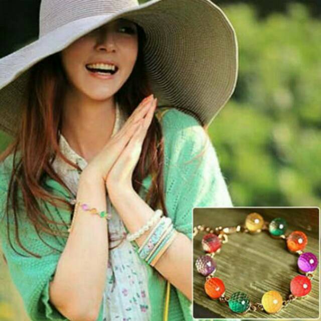 Gelang wanita dan anak perempuan mote crystal candy import/sweet/simple/kado