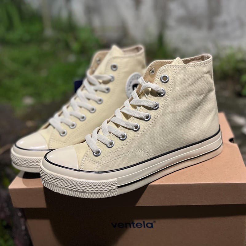Sepatu Ventela BACK TO 70's Cream High / Sepatu Ventela 70s High Cream / Ventela Cream Tinggi