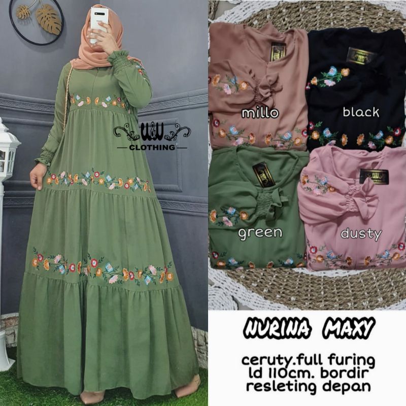 NURINA MAXY ORIGINAL BY W&W CLOTHING (100% ORI REAL PICT BY W%W CLOTHING)