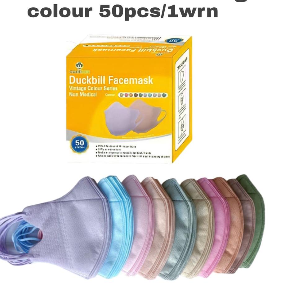 시 MASKER CAREION DUCKBILL FACE MASK VINTAGE 3D COLOUR SERIES ISI 50