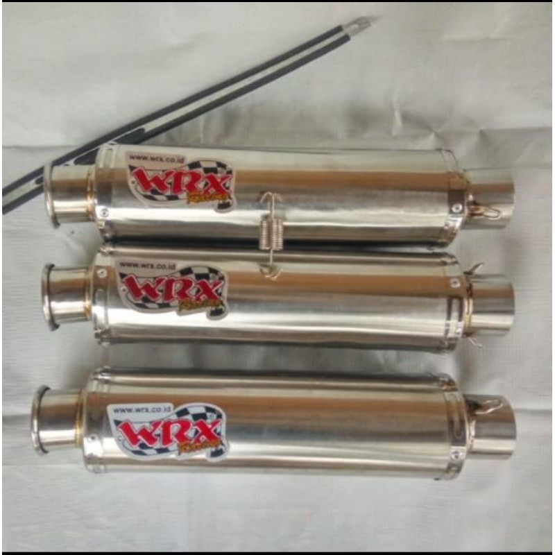 Silincer WRX. inlet 50mm ( Oval & Bulat ). Buat semua jenis Motor.