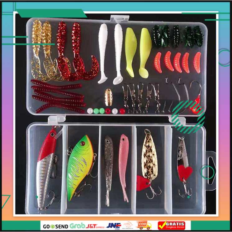 (BISA COD) FTIHSHPLIXADA Umpan Pancing Ikan Set Fishing Bait Kit 45PCS - DWS250-D