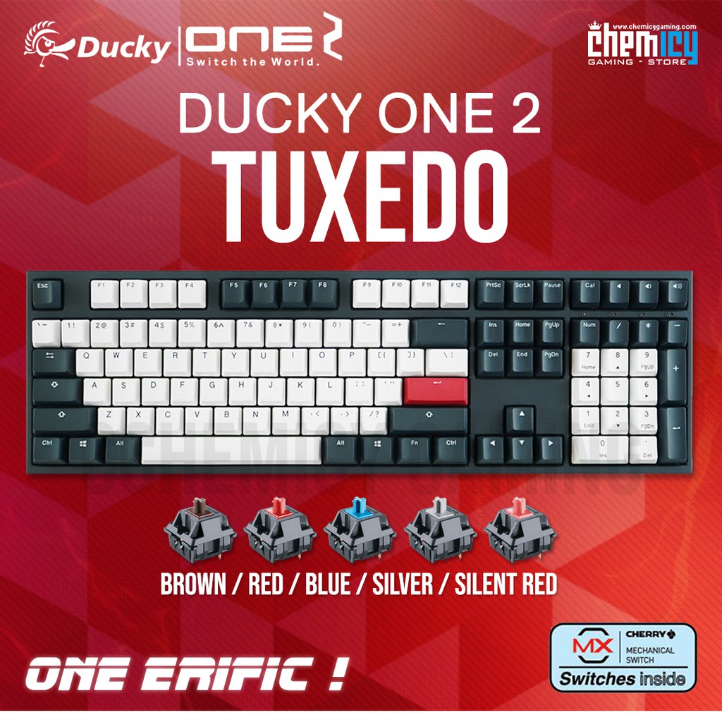Ducky One 2 Tuxedo Fullsize Mechanical Keyboard