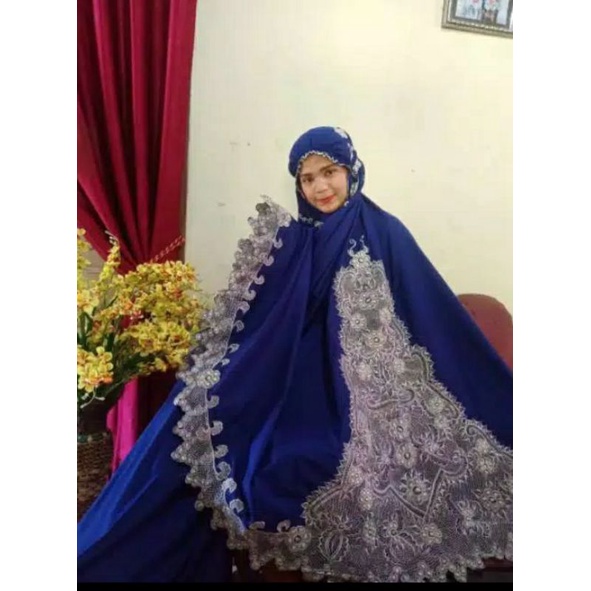 MUKENA BORDIR DEWASA BORDIR PADANG BUKITTINGGI HIJAU BOTOL