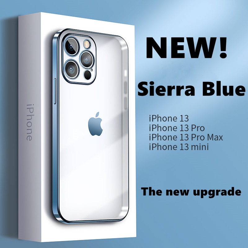 Jual ã€Sierra Blueã€'Luxury Plating Square Frame Soft Silicone Case for