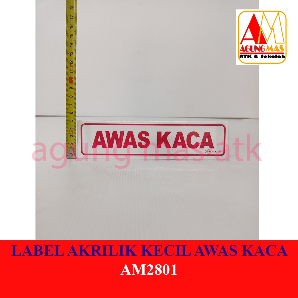 

LABEL AKRILIK KECIL AWAS KACA