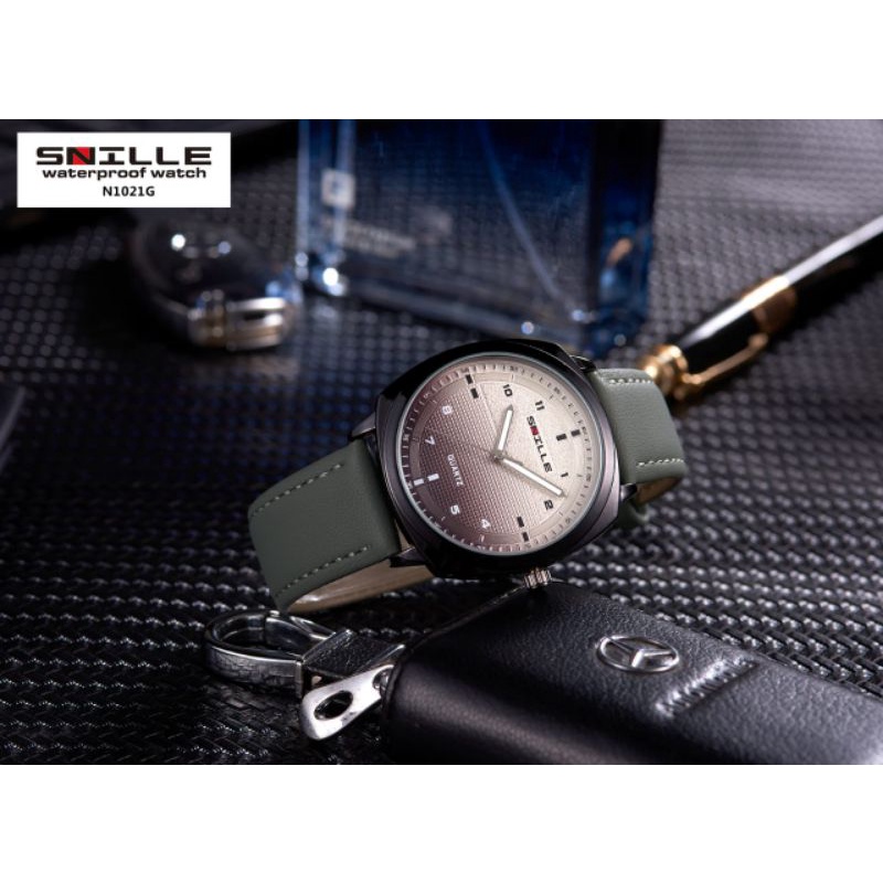 Snille Original MA - 13  Jam Tangan Pria &amp; WANITA Analog. Kode 1021 G | Tahan Air ( GRATIS 1 PCS JAM TANAGN )