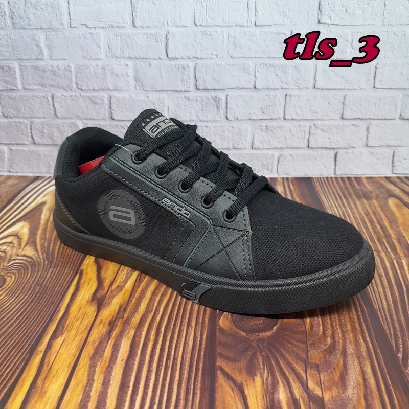 SEPATU SEKOLAH HITAM POLOS ANDO SEPATU ANAK TK SD LAKI-LAKI 29-36