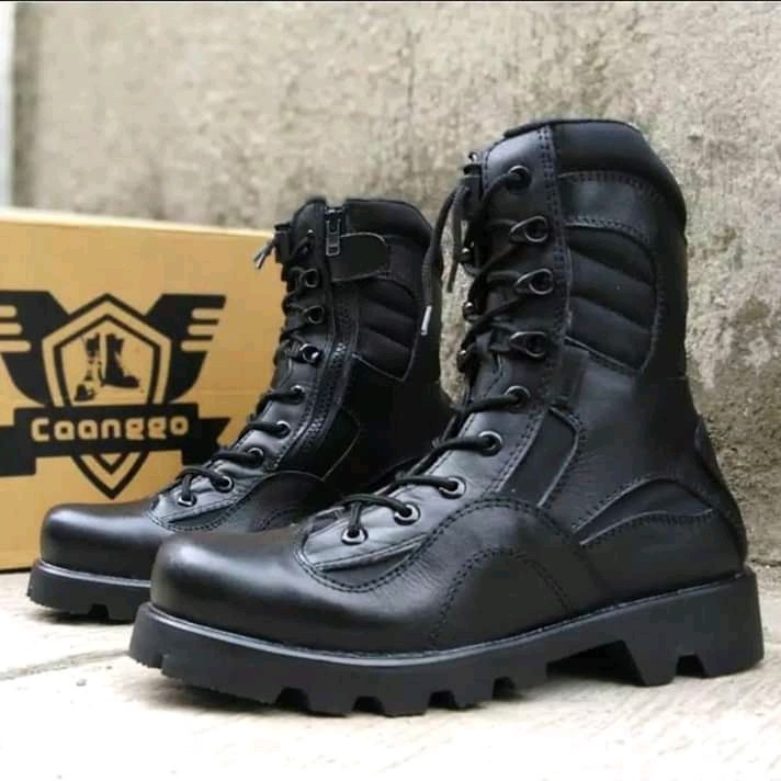 sepatu PDL BOOTS KULIT  ORIGINAL caanggo military