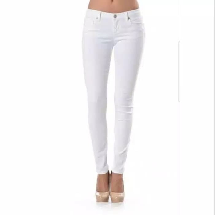Celana Panjang Skinny Jeans Wanita Putih Pensil putih