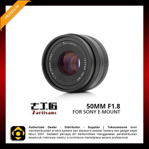 Paling Murah   Lensa 7Artisans 50mm F1.8 For Sony A5000 A5100 A6000 A6300 A6500 Lensa Fix Bokeh