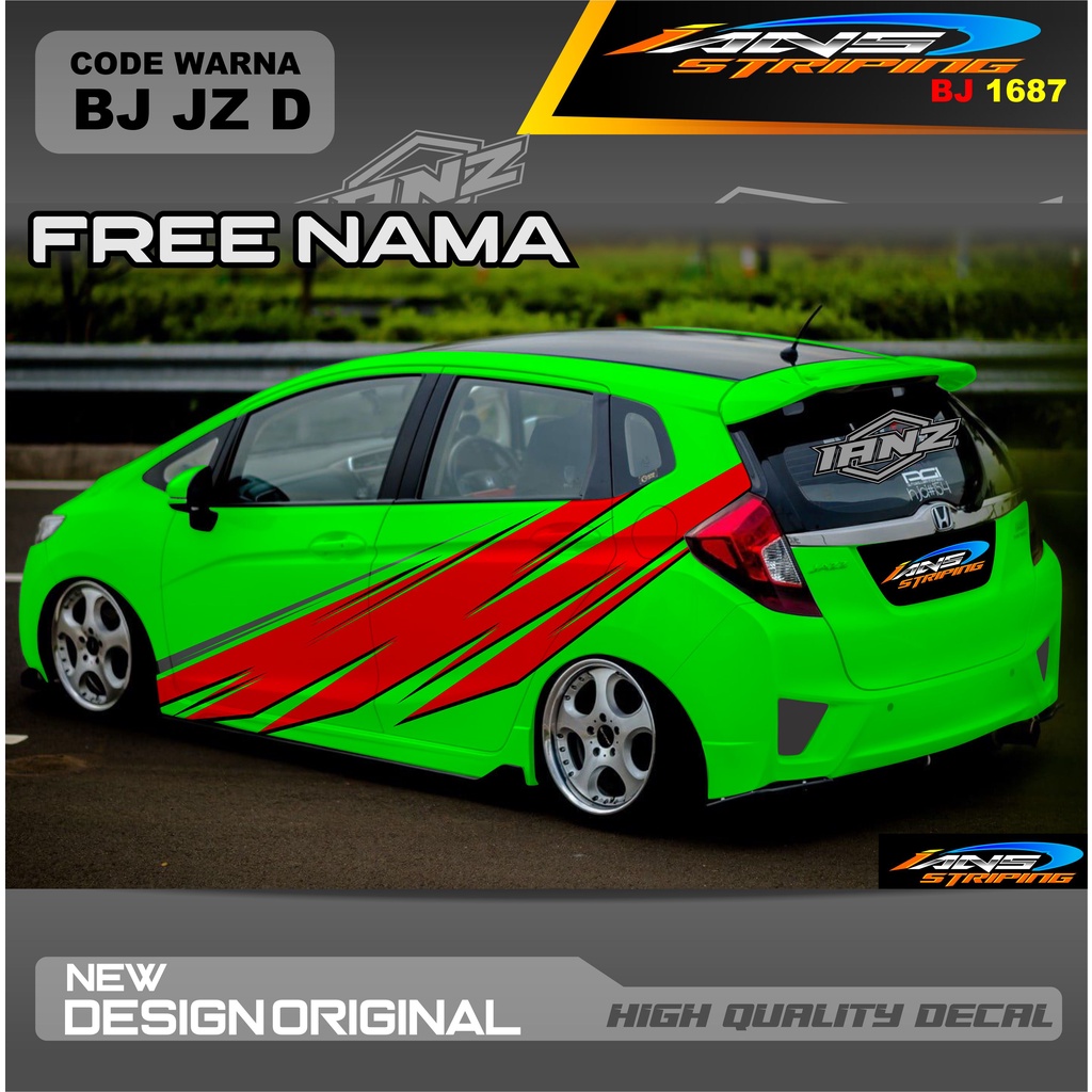 STIKER MOBIL AGYA AYLA HONDA BRIO / DECAL STICKER MOBIL / STIKER MOBIL / STIKER MOBIL BRIO, HONDA JAZZ, AGYA, AYLA