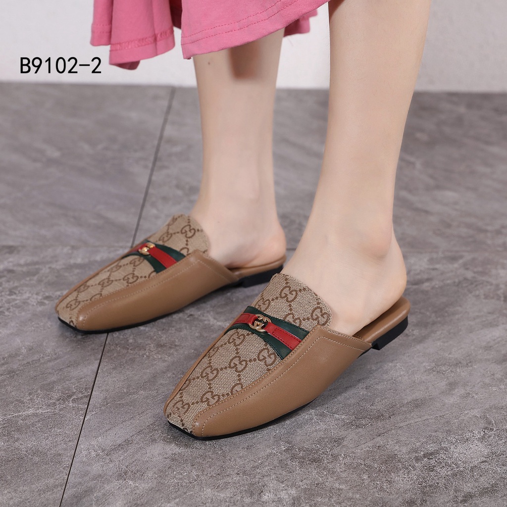 GC Leather &amp; GG Canvas Loafers B9102-2