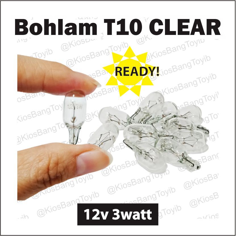 (100 pc) Bohlam Tancap T10 Sein Sen Kota Senja Clear Orange 𝐔𝐤𝐮𝐫𝐚𝐧 𝐓𝟏𝟎 𝟏𝟐𝐕 5𝐰𝐚𝐭𝐭 &quot;IMPACT&quot;