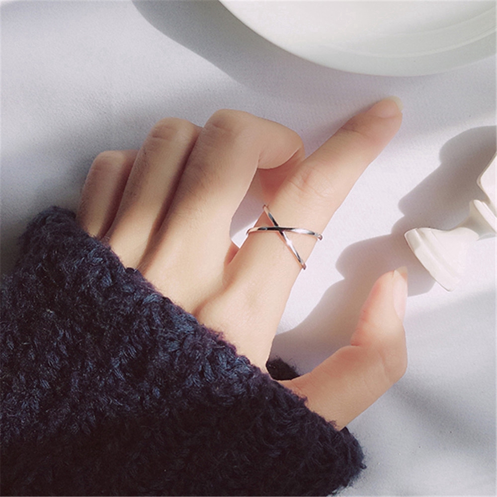 【COD Tangding】X Cross Stereoscopic Hollowed-up Ring with Joint Forefinger Tail Ring