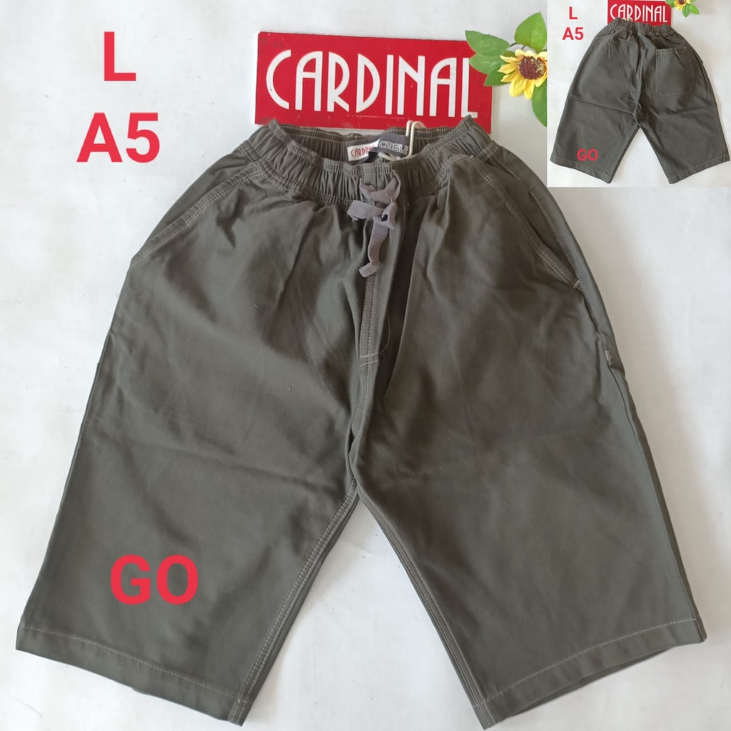 BB M-L CARDINAL CELANA PENDEK KARET KOLOR Katun Casual Soft Jeans Murah Bagus Santai Original