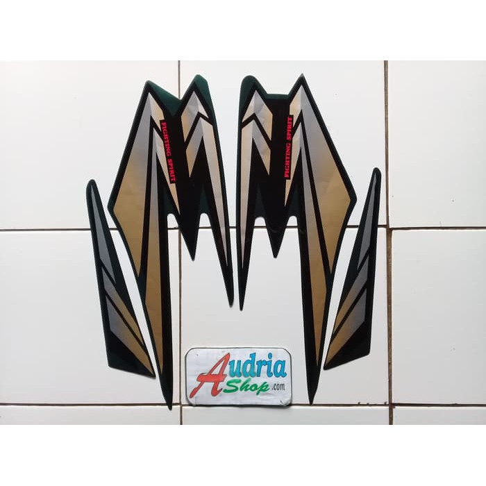 promo Striping Stiker Motor Yamaha Rx King 2002 Hitam-Gold
