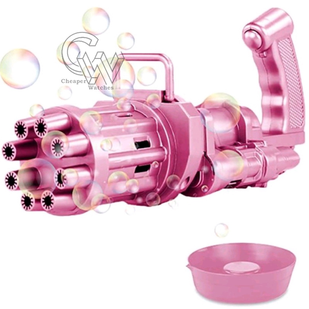 Cheaper-Bubble Gun Gatling Mainan Pistol Elektrik Tembakan Gelembung Bubble Terkini Termurah