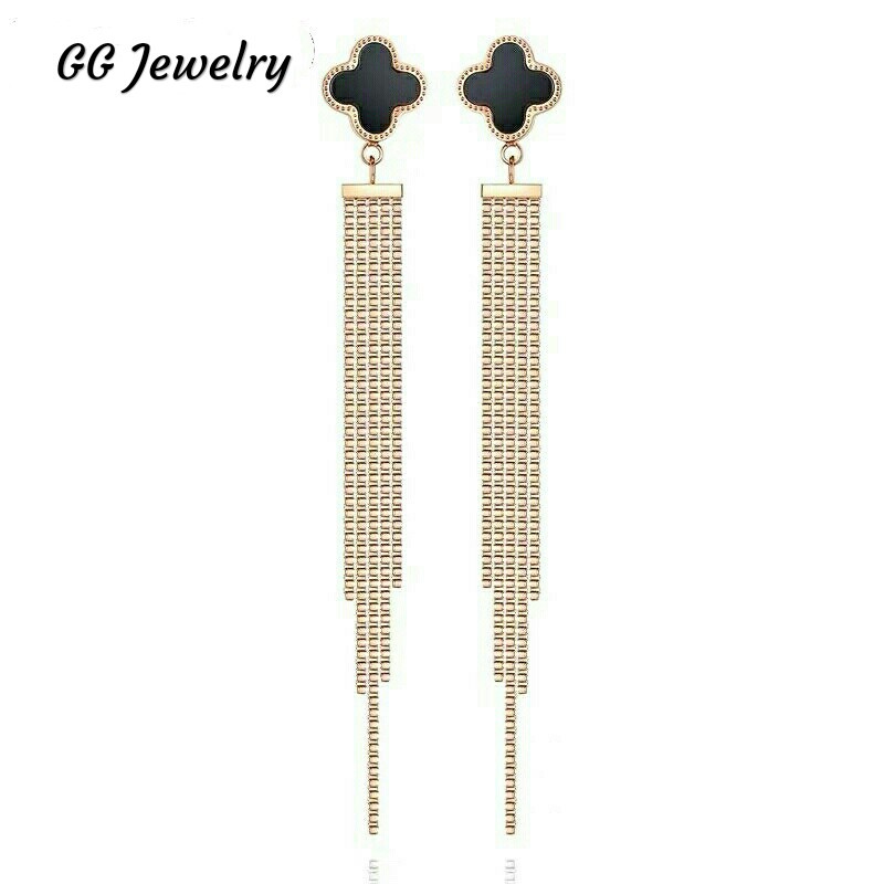 GG Anting Tusuk L*V Juntai 5 Layer Titanium#AT-138