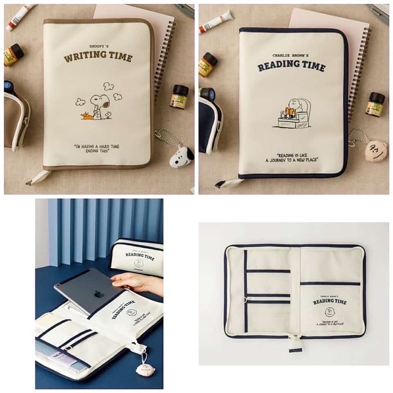 

map pouch resleting snoopy