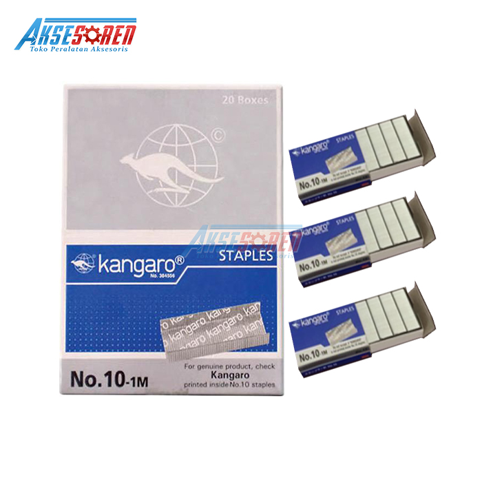 

Isi Refill Staples Kangaro [No.10-1M/20 Box] / Stapler / Cekrekan / Hekter