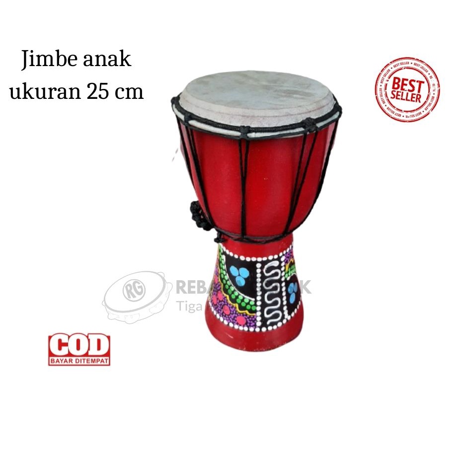 Alat Musik Jimbe ukuran 25 cm  / Gendang / Alat Musik Tradisional / Jimbe