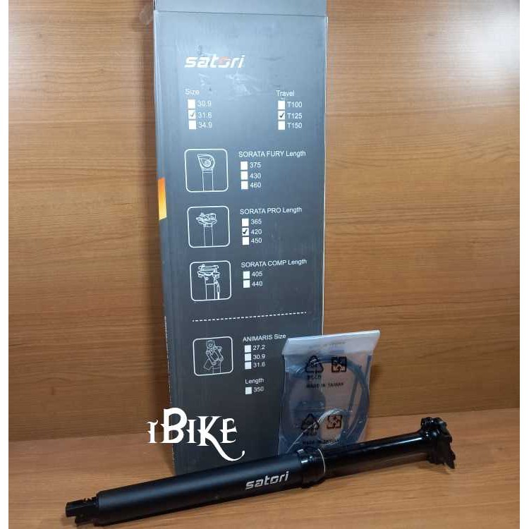 Seatpost Hidrolik Adjustable Satori Sorata Pro Inner Cable 125 Mm 31.6