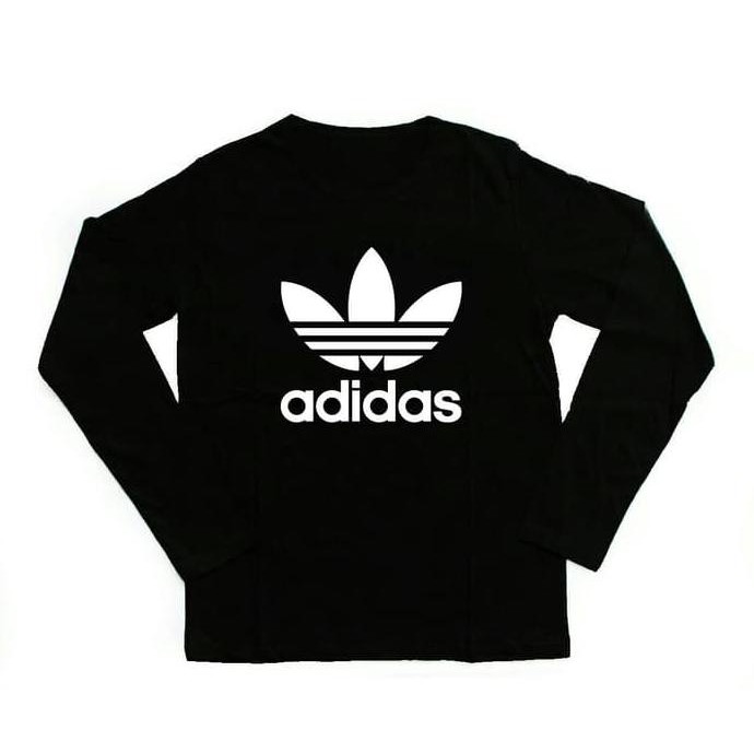 YUK BELI KAOS LENGAN PANJANG WANITA ADIDAS - HITAM CEPETAN..