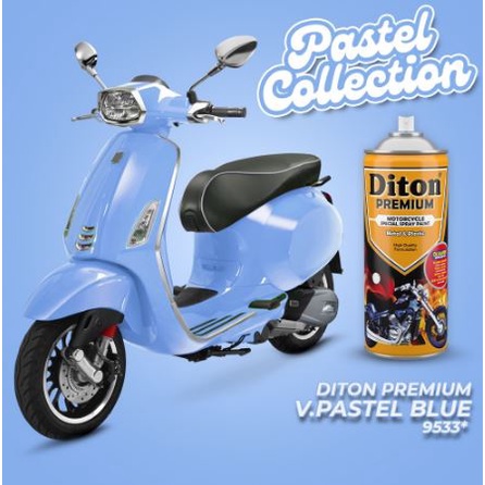 Pilok Diton Premium V.Pastel Blue 9533 400ml Warna Biru Pastel Biru Vespa Cat Semprot Pilox Pylox Warna Kalem Soft