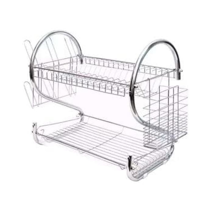Rak Piring Stainless 2 Tingkat - Dish Rack 2 Layer