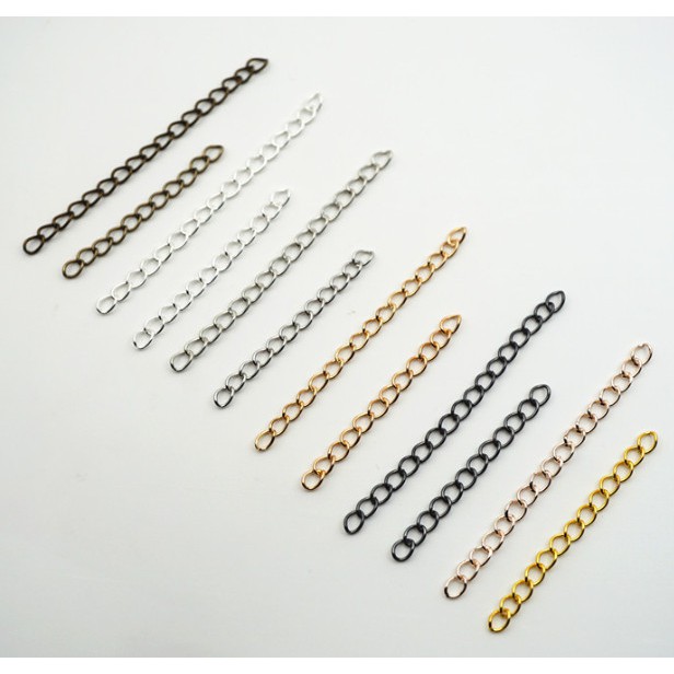 50Pcs Rantai Extender Untuk Membuat Perhiasan Kalung / Gelang DIY