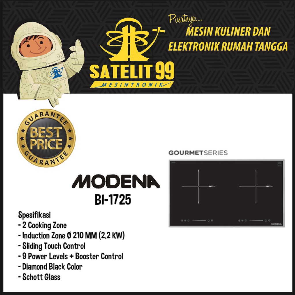 KOMPOR LISTRIK TANAM MODENA 2 TUNGKU TYPE BI-1725