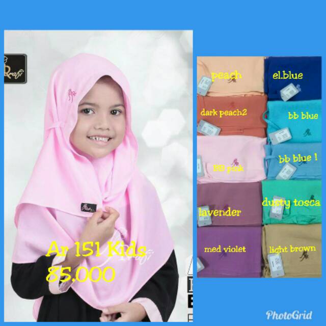Jilbab instan anak  Arrafi AR 151 kids.kerudung murah kerudung anak lucu