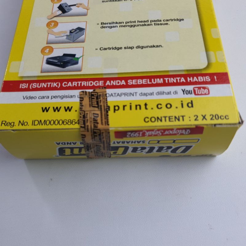 DATAPRINT DP27 DP 27 TINTA REFILL SUNTIK PRINTER HP BLACK ORIGINAL