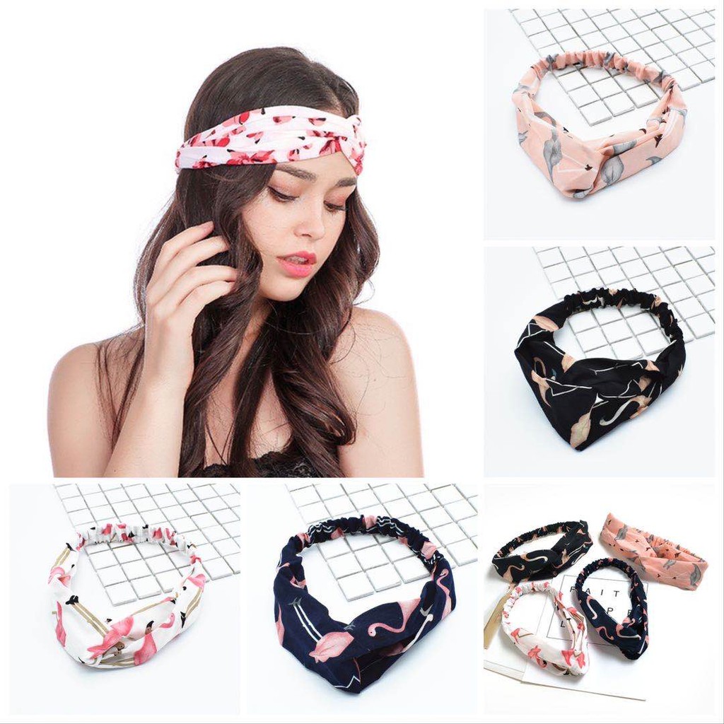 {Bayar Di Tempat} Bando Motif Wanita Hairband Elastis Karet Aksesoris Fashion Bando Import