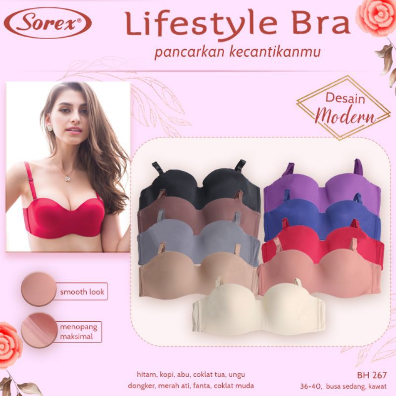 Ts Bh Sorex 267 Lifestyle Bra Bh Anti Nyeplak Push Up Bra Seamless Bra Shopee Indonesia