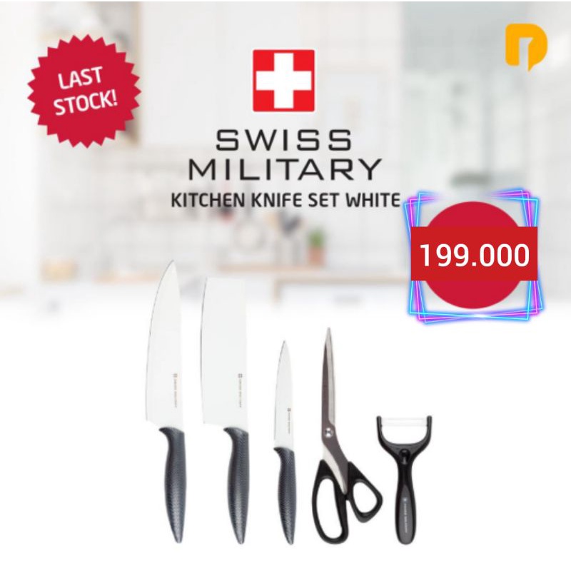 Jual Set Pisau Swiss Military Knife Set of 5 White Shopee Indonesia