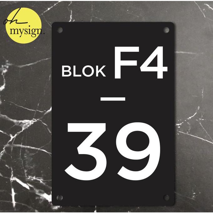 

Nomor Rumah Akrilik Timbul 30X20| Plat Nomor Acrylic Keren