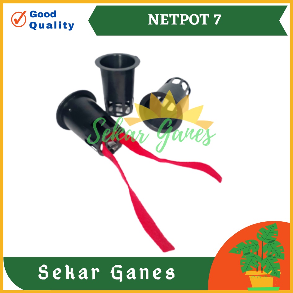 Netpot 7cm Tinggi Hitam Diameter 5cm Tebal - Netpot 7 Cm Hidroponik Grosir Murah - Netpot Tinggi 7 Hitam