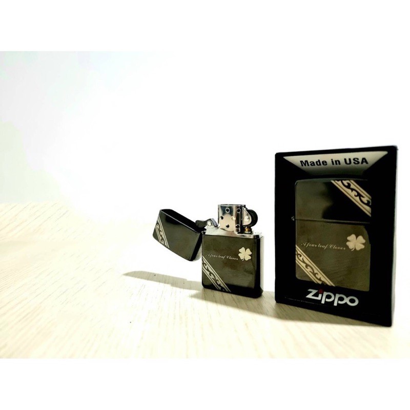 Zippo motif black ice premium