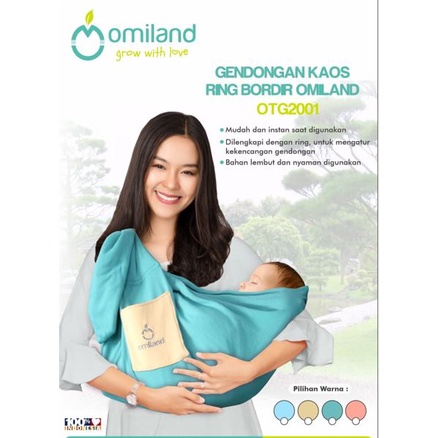Omiland Gendongan Kaos Geos Ring Bordir