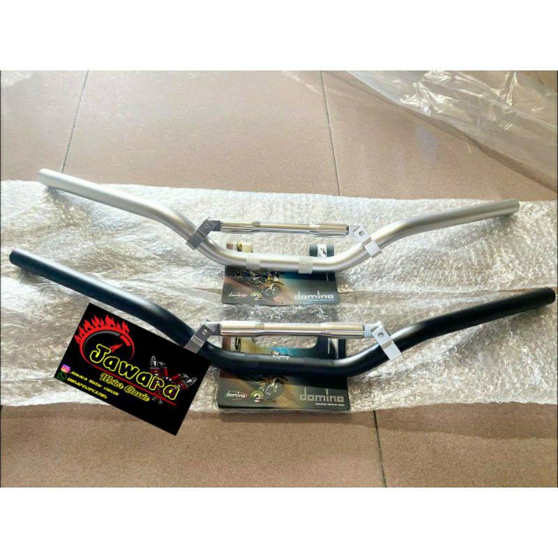 STANG STIR NINJA REPLIKA DAYTONA TIPE LOW  SET PALANG STIR TEBAL SILVER