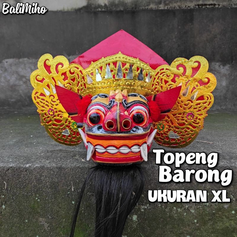 Tapel Barong Ket Ukuran XL BIG - Topeng barong Ket - Tapel Barong - Barong Kayu - Barong ukuran Jumb