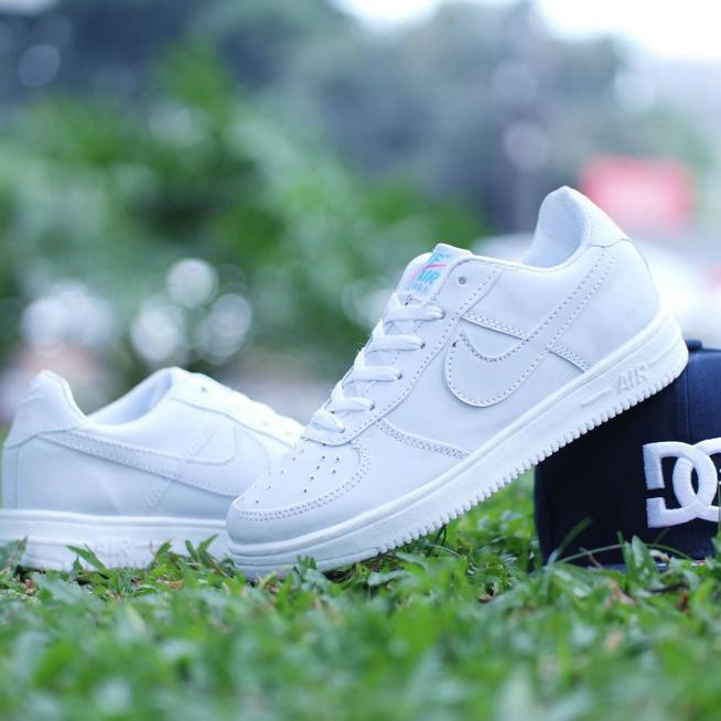NEW PROMO SEPATU WANITA NIKE AIR FORCE ONE PUTIH FULL WHITE GRADE ORI - PUTIH, 37 FREE ONGKIR
