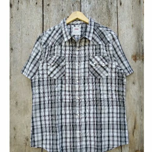 kemeja levis western jumbo big size XXL lengan pendek second original