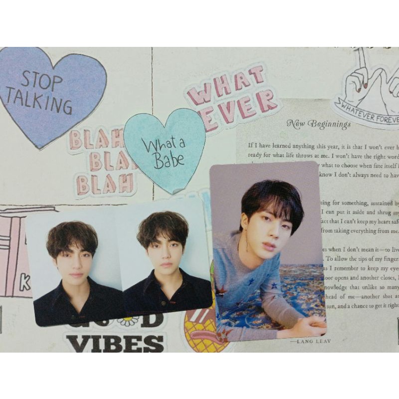 OFFICIAL PHOTOCARD BTS V TAEHYUNG TEAR R JIN TEAR O BUNDLE (BOOKED)