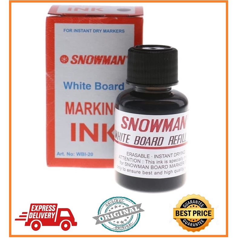 

TINTA WHITEBOARD SNOWMAN REFILL INK / SPIDOL PAPAN TULIS SNOWMAN WBI-20