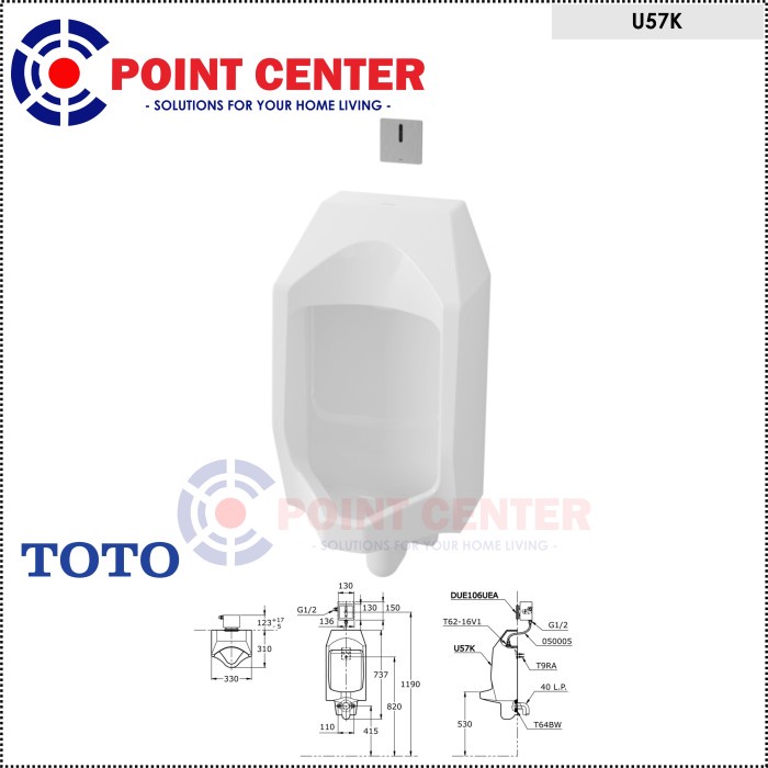 TERLARIS TOTO U57K URINAL AUTOMATIC / CONCEALED URINAL SENSOR