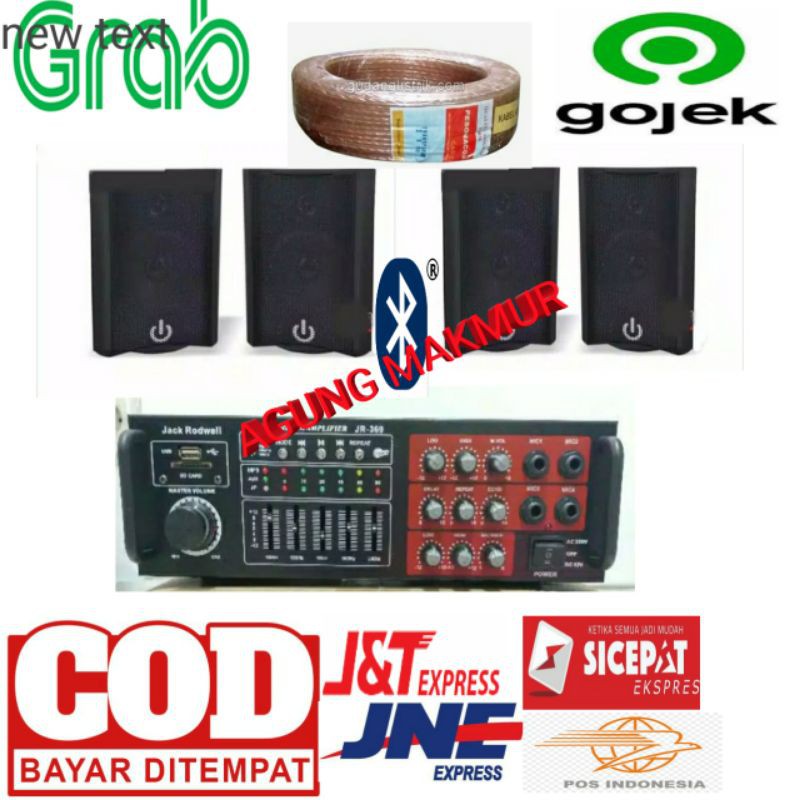 Paket Soundsystem Speaker Amplifier jack Rodwell + speaker crimson cr402