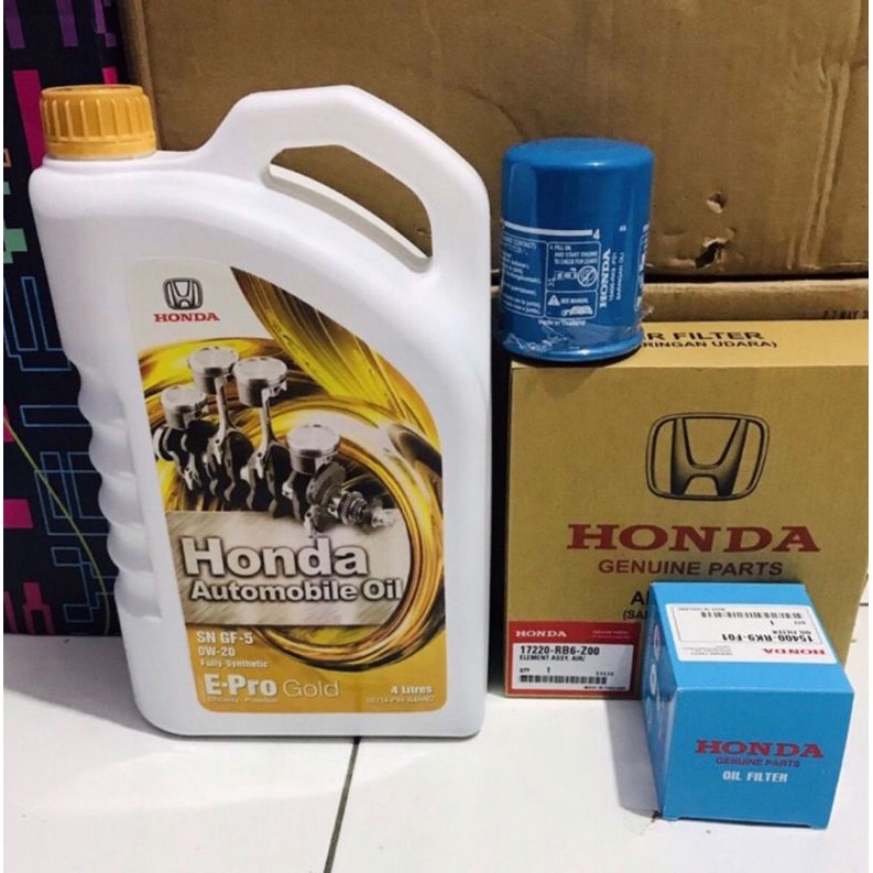 Oli mesin Honda epro gold OW-20. 4liter paket Honda mobilio brio jazz rs freed (3item)